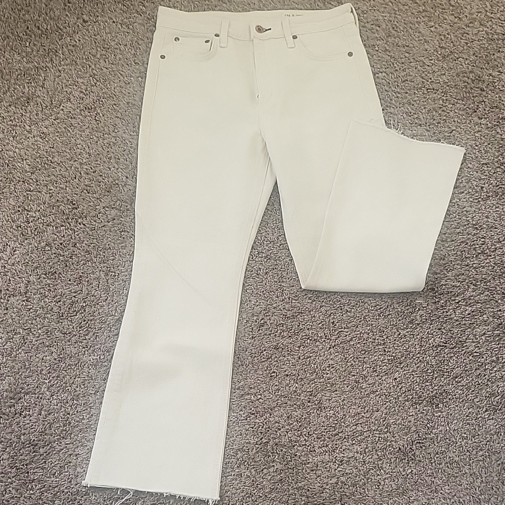 rag & bone Women's Straight Leg White Jeans